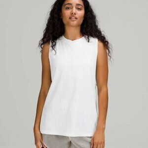 All Yours Tank Top Thread Dye White Silver Drop Sz 6 EUC